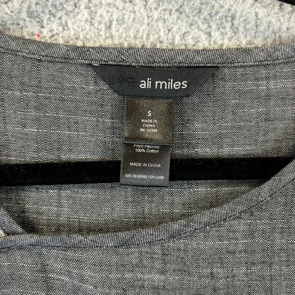 Ali Miles Tunic Small Linen Lagenlook Artsy Boho Patchwork Floral Mixed Media - Picture 5 of 12